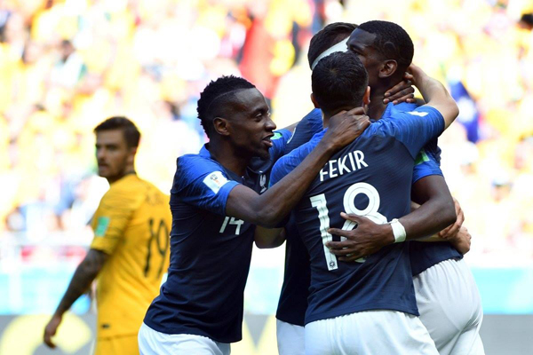 Kết quả Pháp 2-1 Úc: Griezmann và Pogba lập công, Pháp nhọc nhằn đánh bại Úc