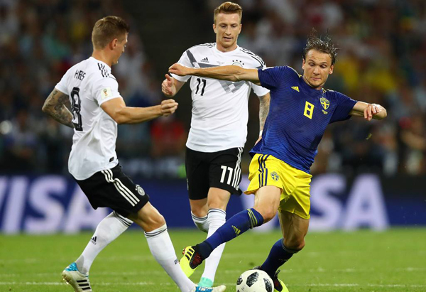 Kết quả bảng F World Cup 2018 lượt 2: Đức ngược dòng ngoạn mục trước Thụy Điển