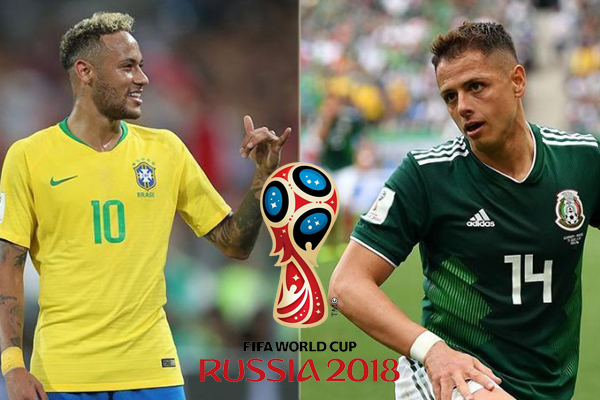 Lịch thi đấu World Cup hôm nay (2/7): Brazil vs Mexico