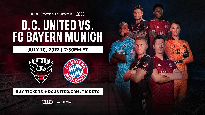 Link xem trực tiếp DC United vs Bayern Munich, 6h30 ngày 21/7