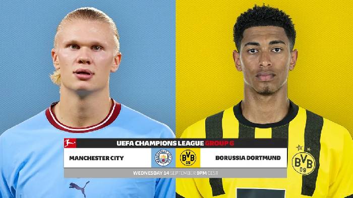 Xem trực tiếp Man City vs Dortmund, 2h00 ngày 15/9 ở đâu, trên kênh nào?