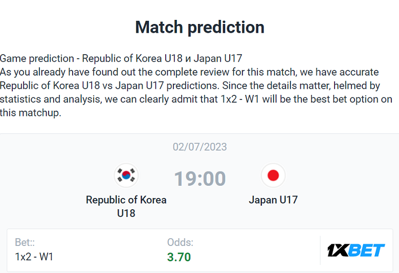 AZ Score dự đoán U17 Nhật Bản vs U17 Hàn Quốc, chung kết U17 châu Á 19h hôm nay - Ảnh 1