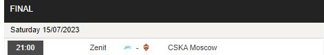 Nhận định, soi kèo Zenit vs CSKA Moscow, 21h00 ngày 15/7 - Ảnh 1