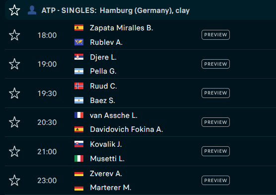 Link xem trực tiếp tennis Hamburg Open hôm nay 26/7: Rublev vs Miralles - Ảnh 1