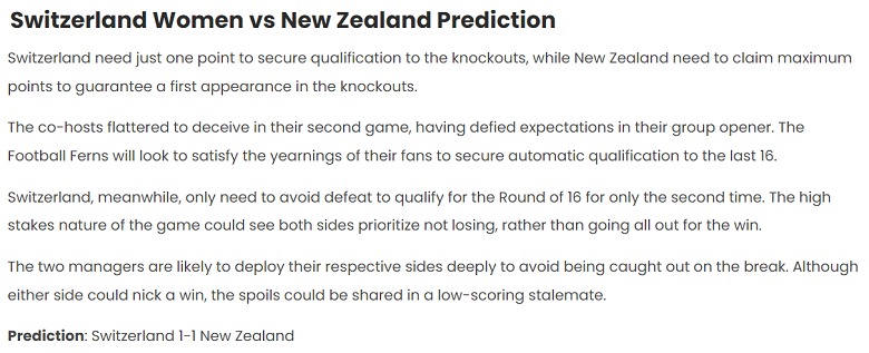 Ume Elvis dự đoán nữ New Zealand vs nữ Thụy Sĩ, 14h ngày 30/7 - Ảnh 2