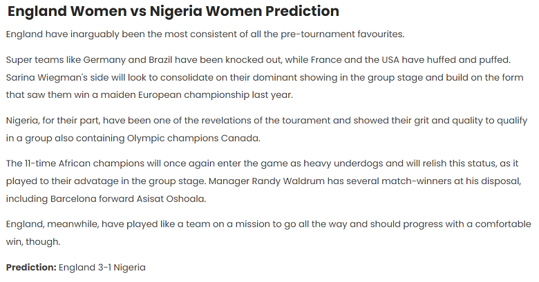 Ume Elvis dự đoán nữ Anh vs nữ Nigeria, 14h30 ngày 7/8 - Ảnh 1