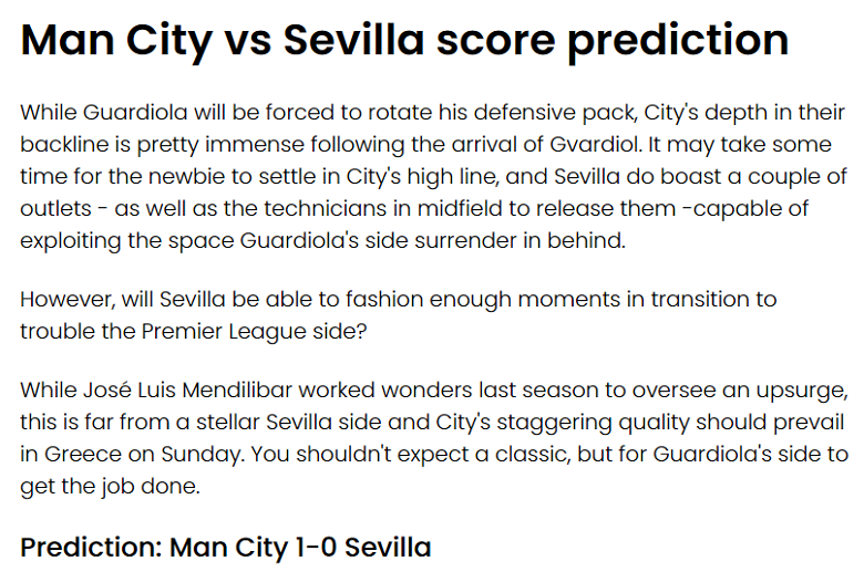 James Cormack dự đoán Man City vs Sevilla, 2h ngày 17/8 - Ảnh 3