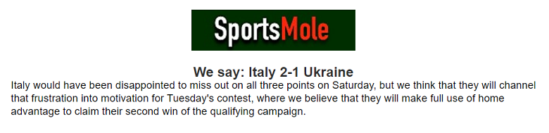 Ben Sully chọn ai trận Italia vs Ukraine, 1h45 ngày 13/9? - Ảnh 1