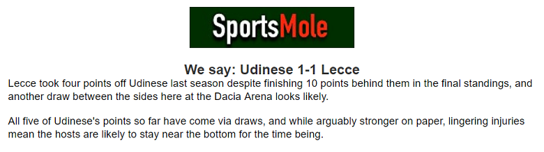Andrew Delaney dự đoán Udinese vs Lecce, 23h30 ngày 23/10 - Ảnh 1