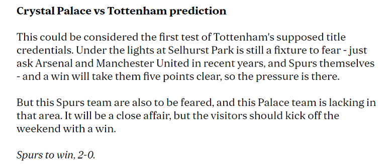 Alex Young dự đoán Crystal Palace vs Tottenham, 2h ngày 28/10 - Ảnh 1