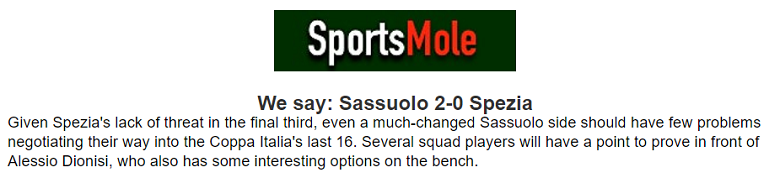 Jonathan O'Shea dự đoán Sassuolo vs Spezia, 0h ngày 3/11 - Ảnh 1