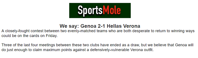 Chuyên gia Oliver Thomas dự đoán Genoa vs Verona, 2h45 ngày 11/11 - Ảnh 1