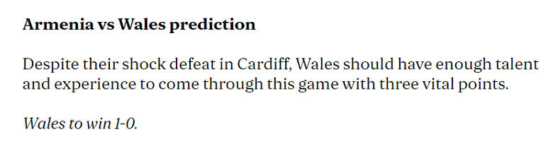 Chuyên gia Marc Mayo dự đoán Armenia vs Wales, 21h ngày 18/11 - Ảnh 1