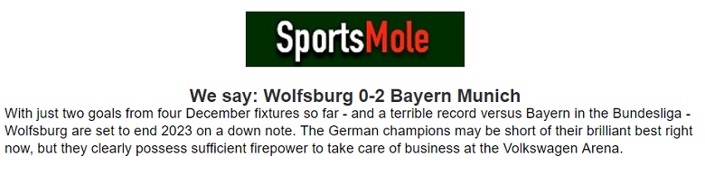 Chuyên gia Jonathan O'Shea dự đoán Wolfsburg vs Bayern Munich, 2h30 ngày 21/12 - Ảnh 1