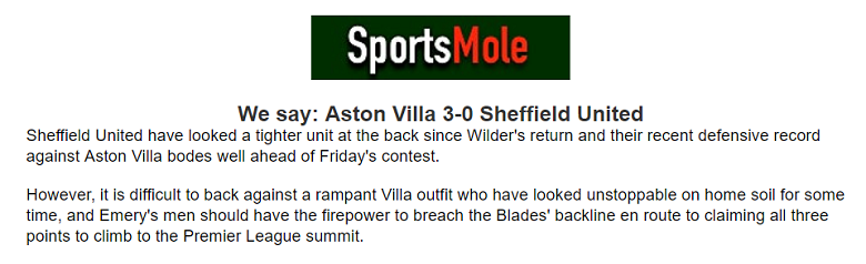 Chuyên gia Oliver Thomas dự đoán Aston Villa vs Sheffield United, 3h ngày 23/12 - Ảnh 1