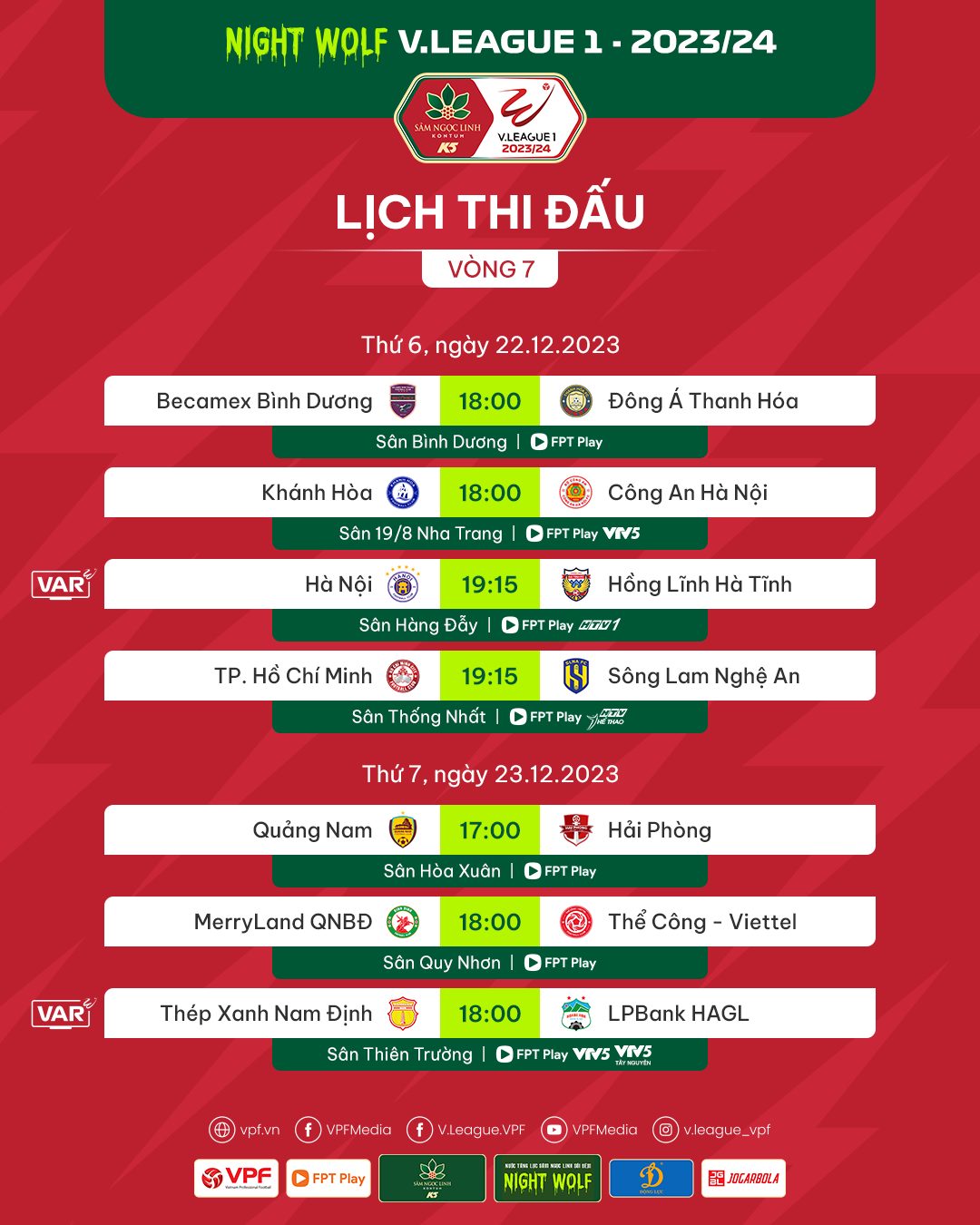 Lịch thi đấu và kênh chiếu trực tiếp vòng 7 V.League 2023/24: Nam Định vs HAGL - Ảnh 2