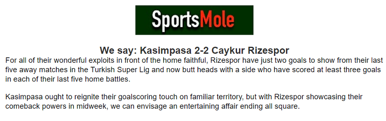Chuyên gia Ben Knapton dự đoán Kasimpasa vs Rizespor, 21h ngày 25/12 - Ảnh 1