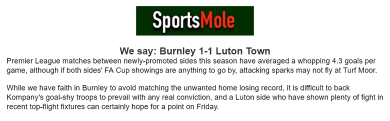 Chuyên gia Ben Knapton dự đoán Burnley vs Luton Town, 2h45 ngày 13/1 - Ảnh 1