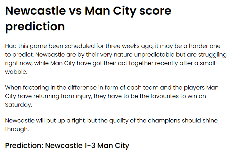 Chuyên gia Euan Burns dự đoán Newcastle vs Man City, 0h30 ngày 14/1 - Ảnh 1
