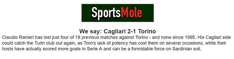 Chuyên gia Jonathan O’Shea chọn ai trận Cagliari vs Torino, 2h45 ngày 27/1? - Ảnh 1