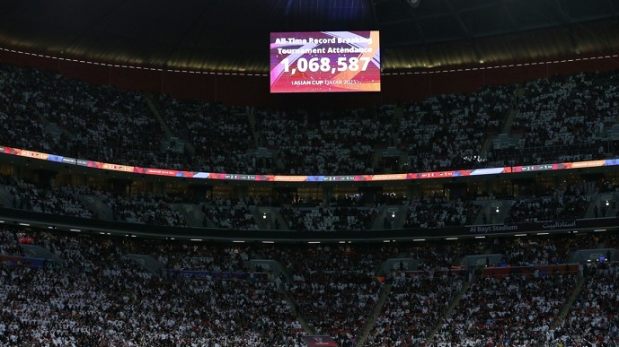 Kỷ lục khán giả đến sân tại Asian Cup được thiết lập sau trận Qatar vs Palestine - Ảnh 1
