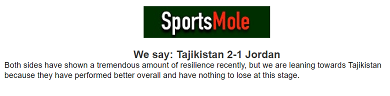 Chuyên gia Joel Lefevre dự đoán Tajikistan vs Jordan, 18h30 ngày 2/2 - Ảnh 1
