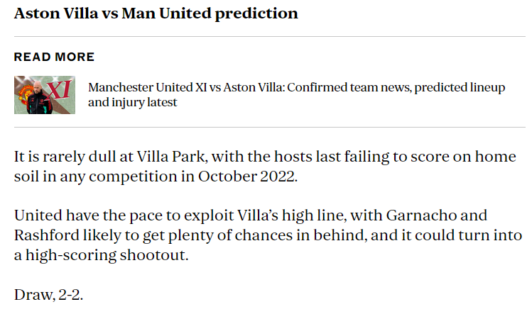 Chuyên gia Matt Verri chọn tỷ số nào trận Aston Villa vs MU, 23h30 ngày 11/2? - Ảnh 1