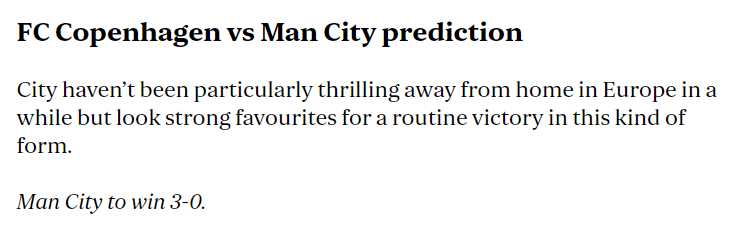 Chuyên gia Jonathan Gorrie chọn tỷ số nào trận Copenhagen vs Man City, 3h ngày 14/2? - Ảnh 1