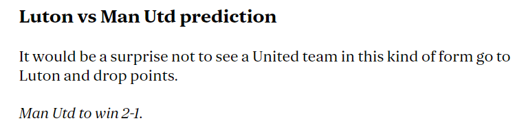 Chuyên gia Jonathan Gorrie chọn tỷ số nào trận Luton Town vs MU, 23h30 ngày 18/2? - Ảnh 1