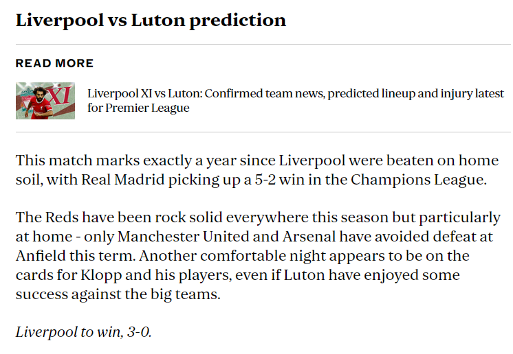 Chuyên gia Matt Verri chọn tỷ số nào trận Liverpool vs Luton, 2h30 ngày 22/2? - Ảnh 1