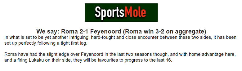 Chuyên gia Andrew Delaney chọn tỷ số nào trận Roma vs Feyenoord, 3h ngày 23/2? - Ảnh 1