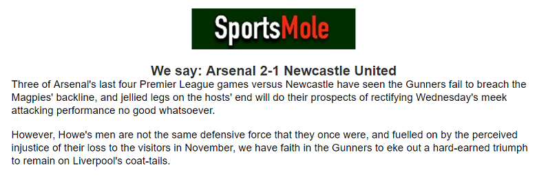 Chuyên gia Ben Knapton chọn tỷ số nào trận Arsenal vs Newcastle, 3h ngày 25/2? - Ảnh 1