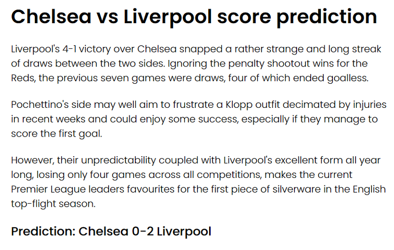 Chuyên gia Jude Summerfield chọn ai trận Chelsea vs Liverpool, 22h ngày 25/2? - Ảnh 1