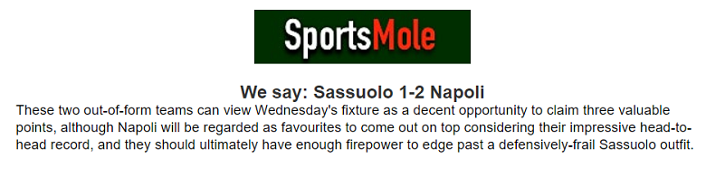 Chuyên gia Oliver Thomas chọn tỷ số nào trận Sassuolo vs Napoli, 0h ngày 29/2? - Ảnh 1