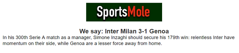 Chuyên gia Jonathan O’Shea chọn tỷ số nào trận Inter Milan vs Genoa, 2h45 ngày 5/3? - Ảnh 1