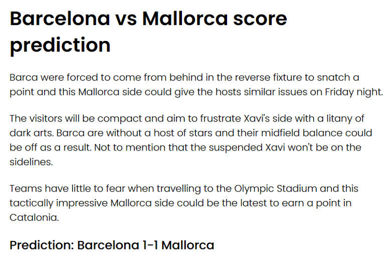 Chuyên gia James Cormack dự đoán Barcelona vs Mallorca, 3h ngày 9/3 - Ảnh 1