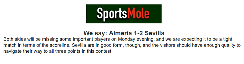 Chuyên gia Matt Law chọn ai trận Almeria vs Sevilla, 3h ngày 12/3? - Ảnh 1