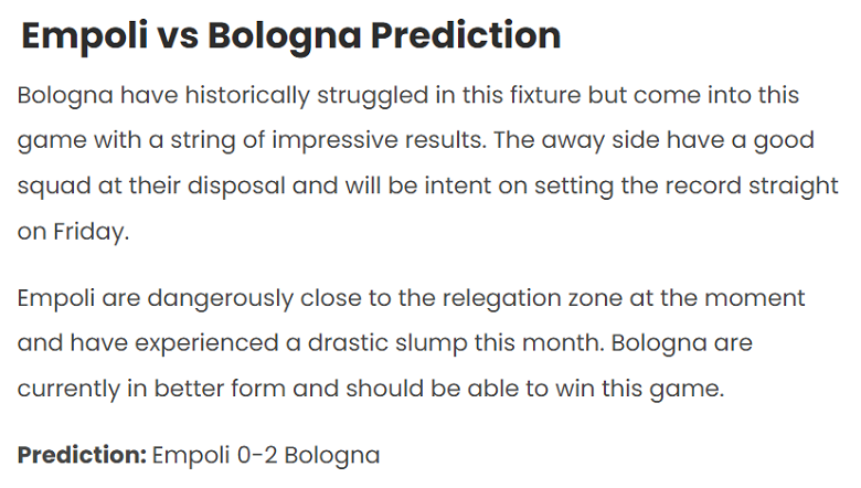 Chuyên gia Aditya Hosangadi dự đoán Empoli vs Bologna, 2h45 ngày 16/3 - Ảnh 1