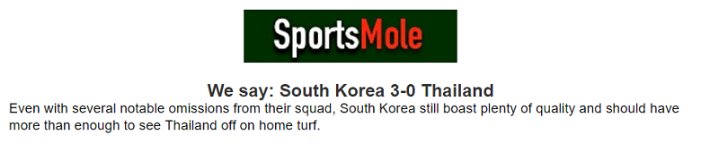 Chuyên gia Sam Varley chọn tỷ số nào trận Hàn Quốc vs Thái Lan, 18h ngày 21/3? - Ảnh 1