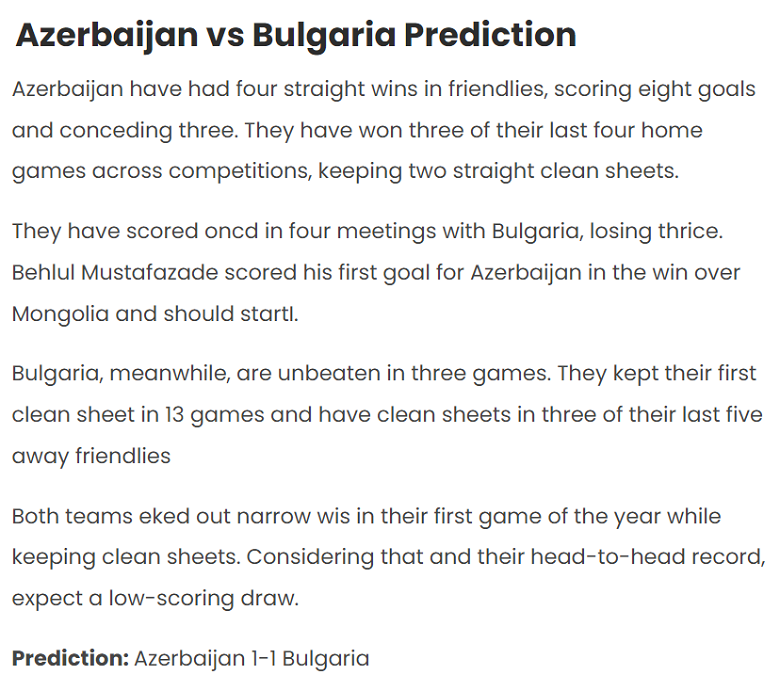 Chuyên gia Shubham Dupare dự đoán Azerbaijan vs Bulgaria, 23h ngày 25/3 - Ảnh 1
