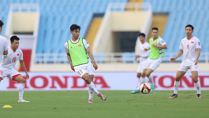 Đội tuyển Việt Nam tập dượt lần cuối trên sân Mỹ Đình trước trận đấu với Indonesia - Ảnh 7