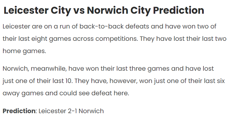 Chuyên gia Soyoye Jedidiah dự đoán Leicester vs Norwich, 18h30 ngày 1/4 - Ảnh 1