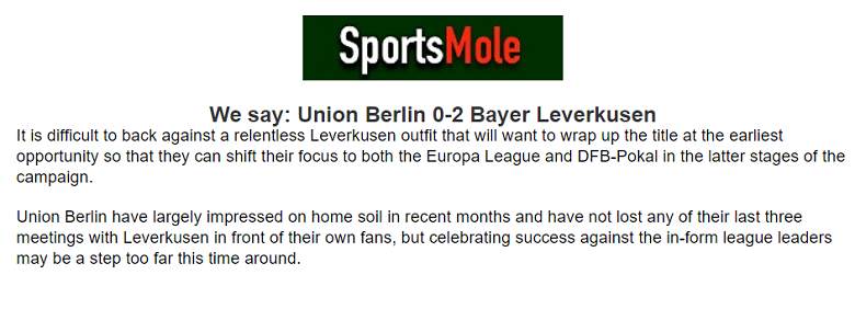 Chuyên gia Oliver Thomas chọn ai trận Union Berlin vs Leverkusen, 20h30 ngày 6/4? - Ảnh 1
