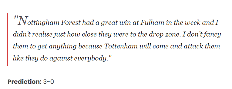 Chuyên gia Mark Lawrenson dự đoán Tottenham vs Nottingham Forest, 0h ngày 8/4 - Ảnh 1