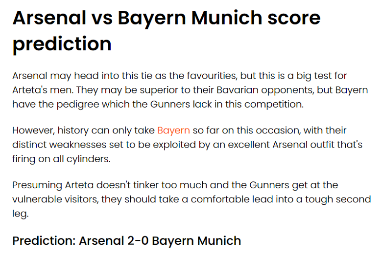 Chuyên gia James Cormack chọn ai trận Arsenal vs Bayern Munich, 2h ngày 10/4? - Ảnh 1