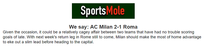 Chuyên gia Jonathan O’Shea chọn tỷ số nào trận AC Milan vs Roma, 2h ngày 12/4? - Ảnh 1