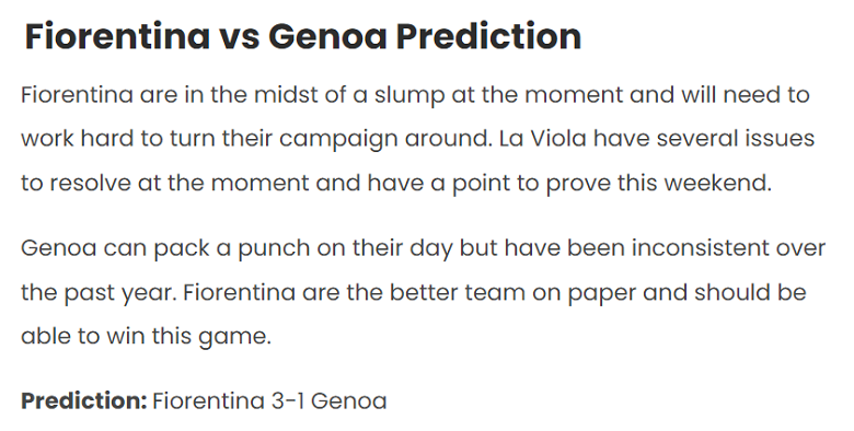 Chuyên gia Aditya Hosangadi chọn ai trận Fiorentina vs Genoa, 23h30 ngày 15/4? - Ảnh 1
