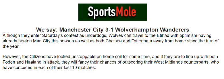 Chuyên gia Oliver Thomas dự đoán Man City vs Wolves, 23h30 ngày 4/5 - Ảnh 1