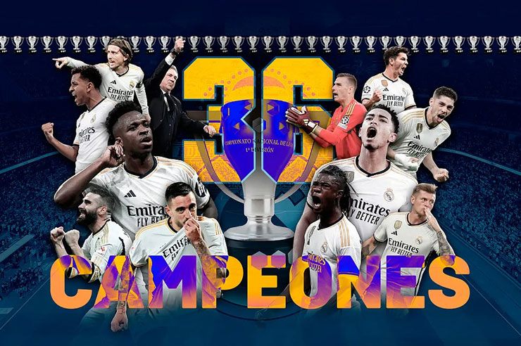 Real Madrid chính thức vô địch La Liga sớm trước 4 vòng đấu - Ảnh 1