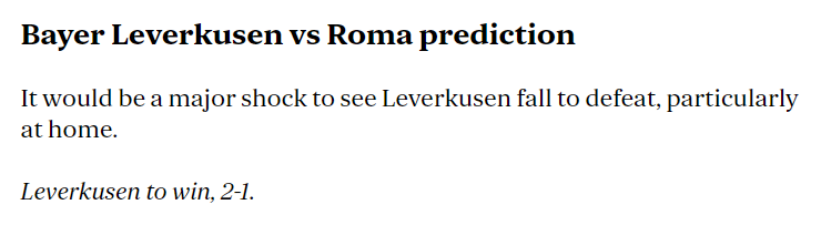 Chuyên gia Jonathan Gorrie chọn tỷ số nào trận Leverkusen vs AS Roma, 2h ngày 10/5? - Ảnh 1